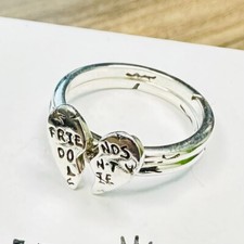 Pandora Stranger Things Friends Don't Lie Spittable Ring #193575C00 +BOX +CLOTH picture