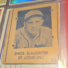 1948 R346 Blue Tint Enos Slaughter St. Louis #34 Hand-Cut Vintage Card picture