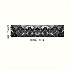 Golden Diamond Velvet 1pc Luxury Marble Pattern Kitchen Mat, Nordic Geometric picture