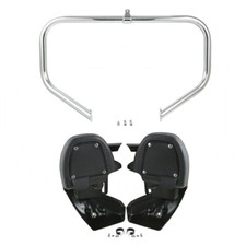 Lower Vented Leg Fairings & Chrome Engine Crash Bar Fit For Harley Touring 09-13 picture