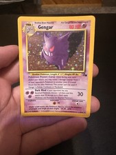 Pokémon Gengar Holo Rare 5/62 Fossil Vintage WOTC MP picture