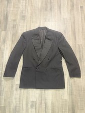 Vintage Canali Milano Mens Wool Blazer Double Breasted Tuxedo  Made in Italy 50R picture