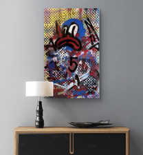 Olaolu Slawn Style Famous 36x24 Art Acrylic Abstract Painting Graffiti Street picture