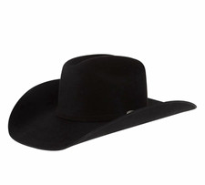 Resistol Black Felt Western Cowboy Hat w/ Horseshoe Hatband Buckle picture