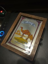 Vintage - Camel Cigarettes - Wooden Box/Vault Felt Lined With Mirror - *RARE* picture