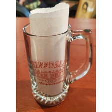 Vintage 2003 Hinsdale MA Fire Dept. 75th Anniversary Beer Drinking Glass Mug picture
