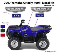 2007 Yamaha Grizzly 700 FI Emblem OEM Decal Graphic Sticker Kit picture