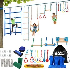 65ft Ninja Warrior Obstacle Course For Kids Fun Outdoor Games New picture