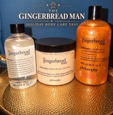 Philosophy The Gingerbread Man Body Care Trio Spritz Cream Shower Gel 3 Pc picture