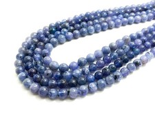 AAA High Quality Smooth Polished Natural Tanzanite 6mm Round Gemstone Beads picture