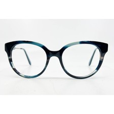 Nicole Miller Mauritius Eyeglasses Women Teal Gunmetal Cat Eye 54-19-140 picture