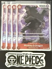 4x One Piece OP07-015 SR - Monkey.D.Dragon - EN - Foil - Play Set - NM/M picture