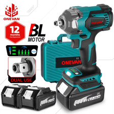 ONEVAN 1200N.M 1/2'' 18V Brushless Screwdriver Compatible with Makita Batteries picture
