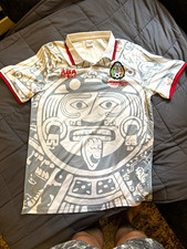 ABA Sport Mexico Copa Mundial FIFA Francia '98 Soccer Jersey XL White/Gray/Red picture