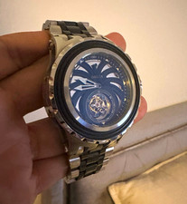 Invicta Tourbillon Men’s spider Skeleton Dial SS Bracelet Watch 100m 52mm picture