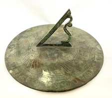 Super Round Authentic Rare Antique 18TH Century Bronze Sundial THOMAS GRICE 1705 picture