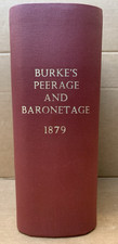 Burke's Peerage & Baronetage - Large Antique Hardback - 1879 - 41st Edition picture