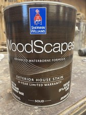 1 Gal. Sherwin Williams WoodScapes Exterior Wood Stain Soild Color Gray-Brown picture