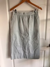 Vintage Escada Skirt Womens 40 Blue Midi Pencil Made West Germany Quiet Luxury picture