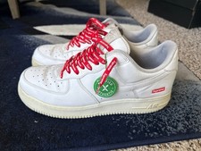 Size 11 - Nike Air Force 1 x Supreme Low Box Logo - White picture