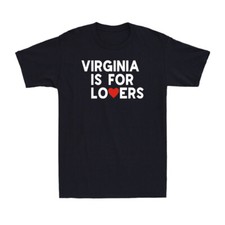 Virginia Is For The Lovers Red Heart Funny Saying Quote Men's T-Shirt picture