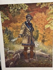 Daniel Horsechief Signed Limited Edition Print “the Wise One” Vintage  picture