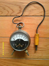 Antique Rare Pocket Voltmeter 6V + 120V Dual Scale Voltage Tester * Works * picture