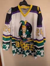 New Orleans Brass RARE Hockey Steve Cheredaryk Jersey St. Patrick's Day #24 VTG picture