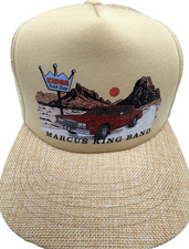 Official Marcus King Band Burlap Cadillac Trucker Hat Tan Snapback New picture