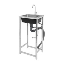 Commercial Utility Sink Stainless Steel Kitchen Sink 1 Compartment with Faucet picture
