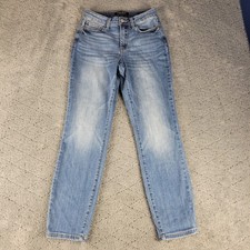 Judy Blue Jeans Womens 3/26 Blue Gwen Slim Fit Straight Leg Mid Rise Stretch picture