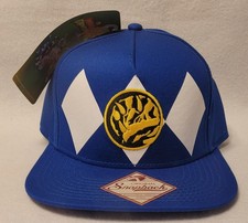 NWT 2016 Mighty Morphin Power Rangers Blue Ranger SnapBack Hat picture