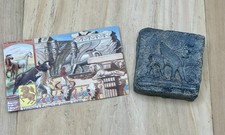 Lamassu Winged Bull Stamped Stone Look Protective Diety Reproduction Sculpture picture