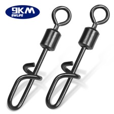 9KM 25Pcs Rolling Fishing Swivel Stainless Coastlock Snap Fishing Lure Connector picture