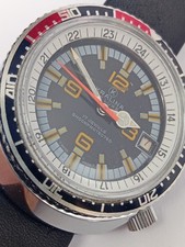 Vintage 1970s Kralina De Luxe 17 Jewels Manual Men's Swiss Made Divers Watch picture