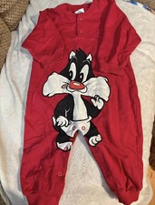 Vintage Looney Tunes 90s Sylvester Romper 18Months picture