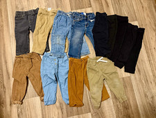 Mix Unisex Baby Pants Lot Size 18 Months Denim & Cotton Blend Solid Multicolor picture