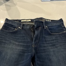 Gap Men’s Blue Relaxed Jeans Dark Wash Denim 5-Pocket Zip/Button picture