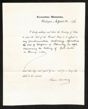 President Grover Cleveland Signed 8x10 Proclamation Letter PSA/DNA LOA 199541 picture