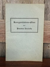 Vintage Amana Colonies Society Reorganization Plan German Booklet Amana Iowa picture