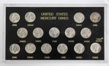HIGH GRADE 90% Old U.S. Silver Mercury Dimes ~ XF-AU ~ 1916-1945 ~ Dime Sale picture