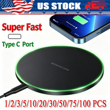 Wireless Fast Charger Charging Pad Dock Samsung iPhone Android Cell Phone lot picture