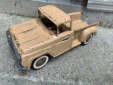 Tonka Pickup Truck Pressed Steel Toy Tan Vintage 1960 Or 61 picture