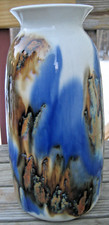 Lg. Vintage Pottery-Hand made-Truly Magnificent Coloring Signed KS picture