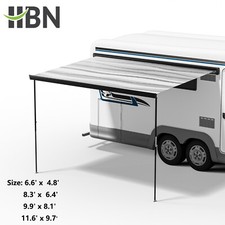 HBN RV Awning Retractable Camper Awning, Black Aluminium, Vehicle Awning For Car picture