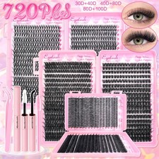 Diy Lash Extension Kit Clusters Individual Eyelashes Kit 9-16mm with Bond and Se picture
