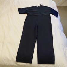NWT Top Shop Wool Jumper Navy Short Sleeve front pkts no belt #1067 picture