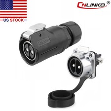 CNLINKO 2 Pin 50A Power Connector Female Plug & Male Socket Waterproof IP67 picture