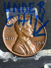 1968 P  Penny  WORTH BIG $INNER RIM BAND ON CHIN Distinct DDO on Lincoln’s’ face picture