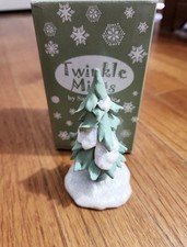 Vtg Sarah’s Attic Twinkle Mints Snowy Pine Christmas Figurine picture